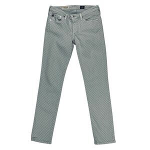 Adriano Goldschmied Jeans Women 26 Gray Polka Dot Stevie Slim Ankle Straight Leg